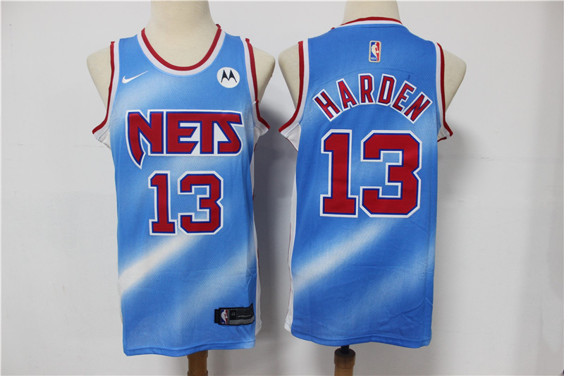 2021 Men Brooklyn Nets 13 Harden blue Home Stitched NBA Jersey